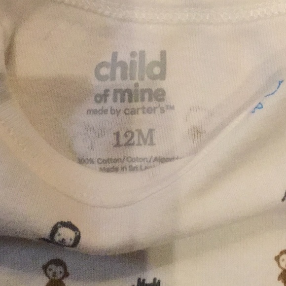 Carter’s monkey sweatshirt and onesie size 12M - Picture 5 of 5
